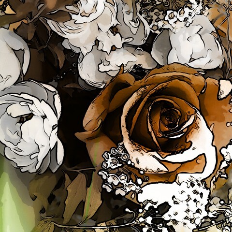 Art floral vintage colorful background
